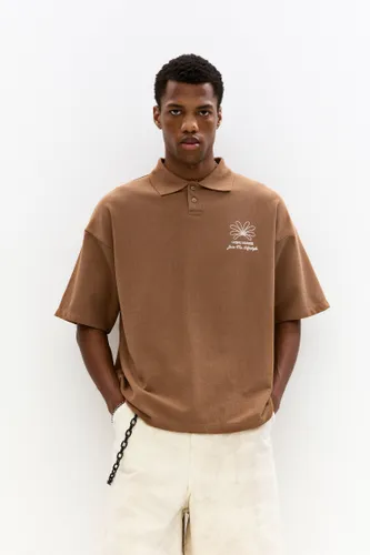 Polo Imprimé Contrastant - Pull&Bear - Modalova