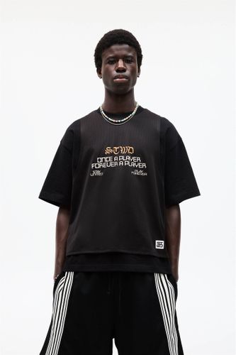 T-Shirt Stwd Contrastant En Mesh - Pull&Bear - Modalova