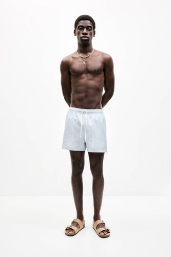 Short De Bain À Rayures Seersucker - Pull&Bear - Modalova