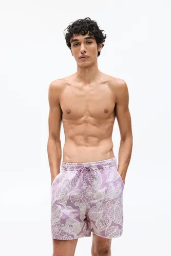 Short De Bain Imprimé Coquillages - Pull&Bear - Modalova