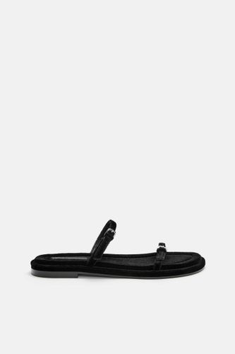 Sandales Plates Velours - Pull&Bear - Modalova