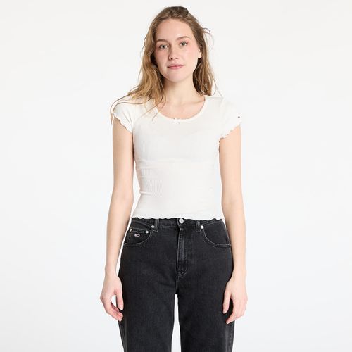 T-shirt Tommy Jeans Slim Scallop Rib Tee M - Tommy Hilfiger - Modalova