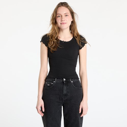 T-shirt Tommy Jeans Slim Scallop Rib Tee L - Tommy Hilfiger - Modalova