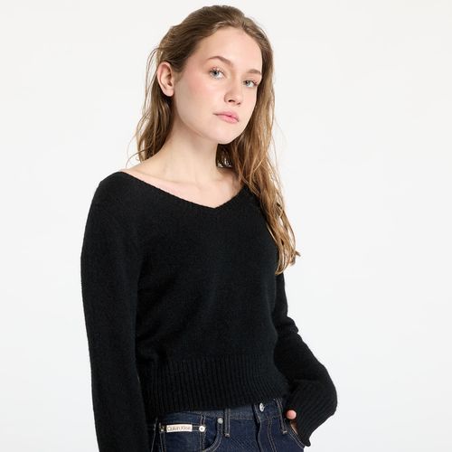 Chandail Jeans Fluffy Yarn V-Neck Sweater S - Calvin Klein - Modalova