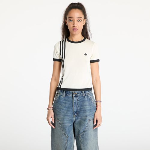 T-shirt adidas Knitted 3 Stripe Short Tee L - adidas Originals - Modalova