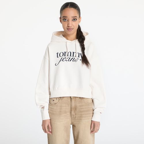 Sweatshirt Tommy Jeans Relaxed Cropped Script Hoodie L - Tommy Hilfiger - Modalova