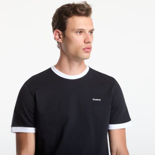 T-shirt Men's Contrast Ribbing Tee M - Queens - Modalova
