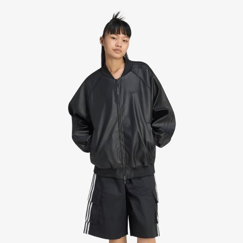 Veste adidas Pleather SST Oversized Track Top / M - adidas Originals - Modalova