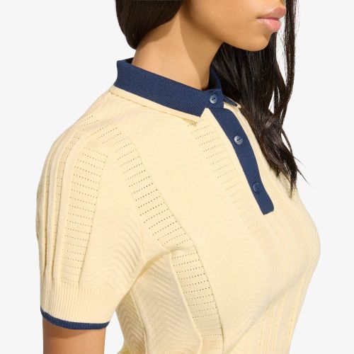 T-shirt adidas Cable Knit Cali Tee Polo L - adidas Originals - Modalova