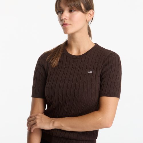 Chandail Stretch Cotton Cable Ss C-Neck XS - Gant - Modalova