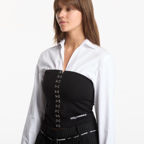 Chemise Mixed Poplin Blouse L - Karl Lagerfeld Jeans - Modalova