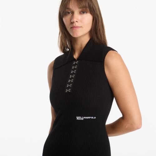 Habillage Knit Collar Dress S - Karl Lagerfeld Jeans - Modalova