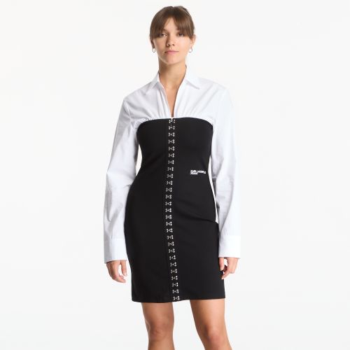 Habillage Mixed Poplin Dress M - Karl Lagerfeld Jeans - Modalova