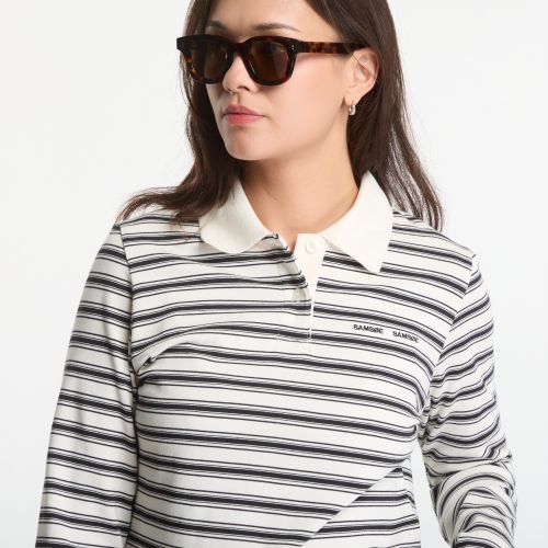 T-shirt Sadonell Ls Polo M - Samsøe Samsøe - Modalova