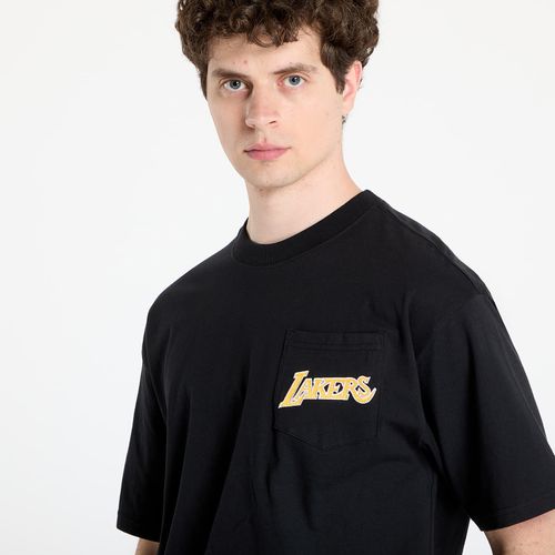 T-shirt NBA Double Hit Ss Pocket Tee Vintage Logo Lakers L - Mitchell & Ness - Modalova
