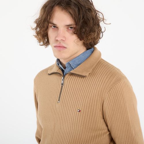 Chandail Pima Cotton Cash Structure Zip Mock L - Tommy Hilfiger - Modalova
