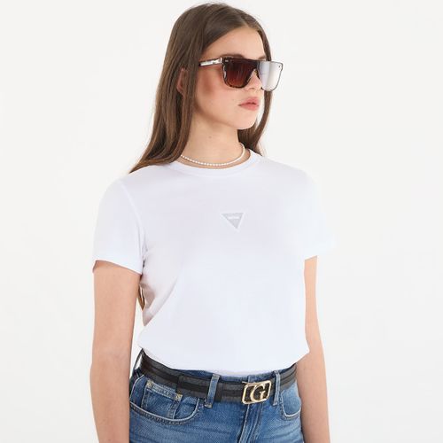 T-shirt Ss Cn Mini Strass Triangle Tee L - GUESS - Modalova