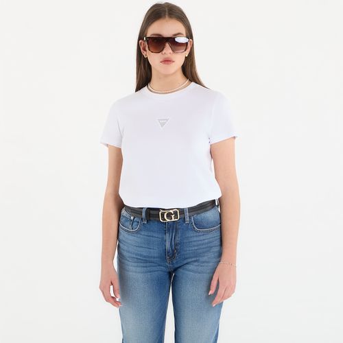 T-shirt Ss Cn Mini Strass Triangle Tee L - GUESS - Modalova
