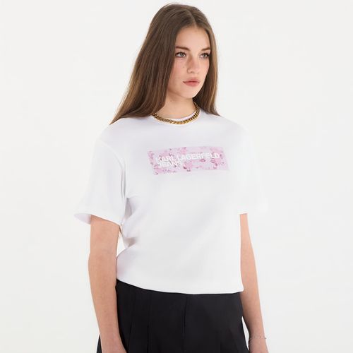 T-shirt Reg Floral Logo Tee M - Karl Lagerfeld Jeans - Modalova