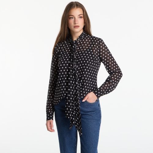 Chemise Dot Pleat Bow Blouse / M - Michael Kors - Modalova
