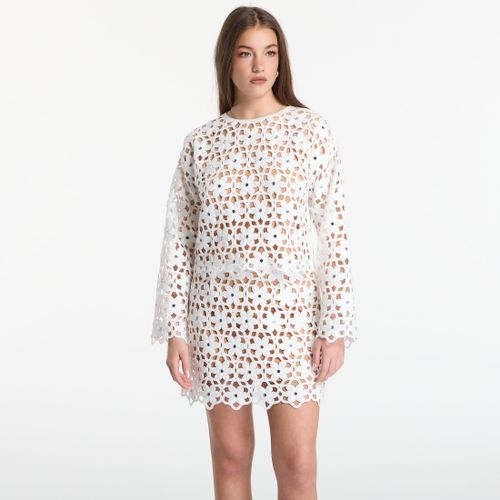 Mirror-Embellished Floral Crochet Top L - Michael Kors - Modalova