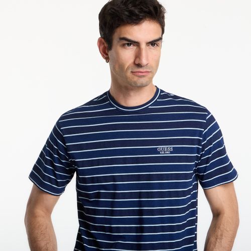 T-shirt Cn Ss Indigo Stripes Embro Tee XL - GUESS - Modalova