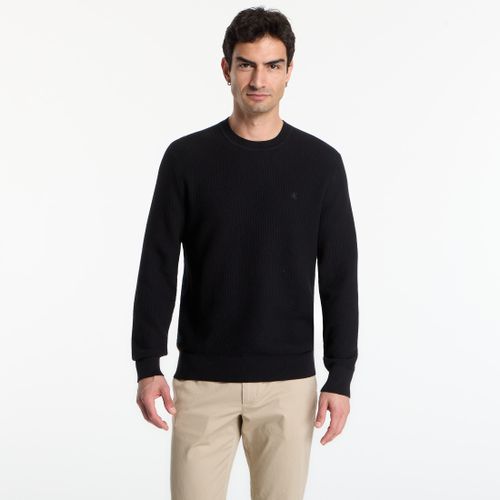 Chandail Ls Textured Cotton Crewneck Sweater L - Calvin Klein - Modalova