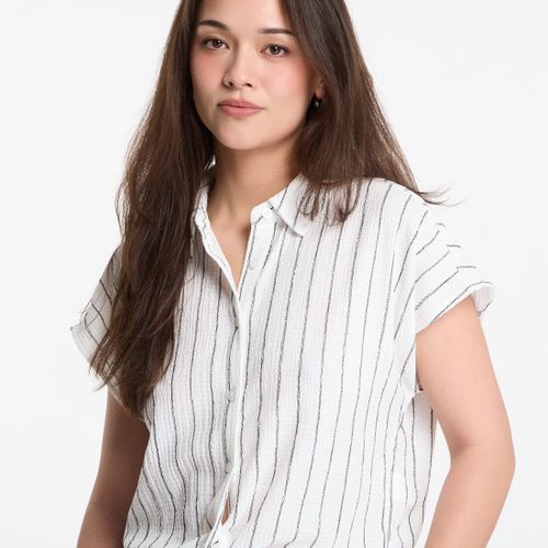 Chemise Ladies Structured Striped Tied Blouse / M - Urban Classics - Modalova
