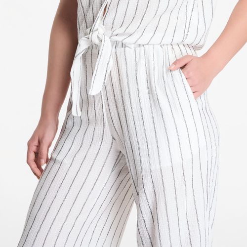 Pantalons Ladies Structured Striped Relaxed Fit Pants / L - Urban Classics - Modalova