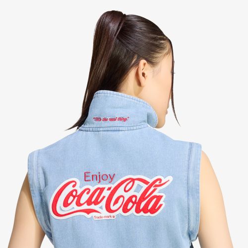 Veste adidas x Coca Cola Firebird Reg Denim Track Top S - adidas Originals - Modalova