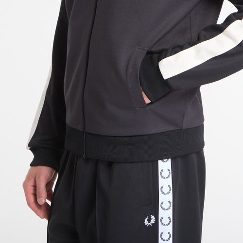 Sweatshirt Contrast Sleeve Track Jacket S - FRED PERRY - Modalova