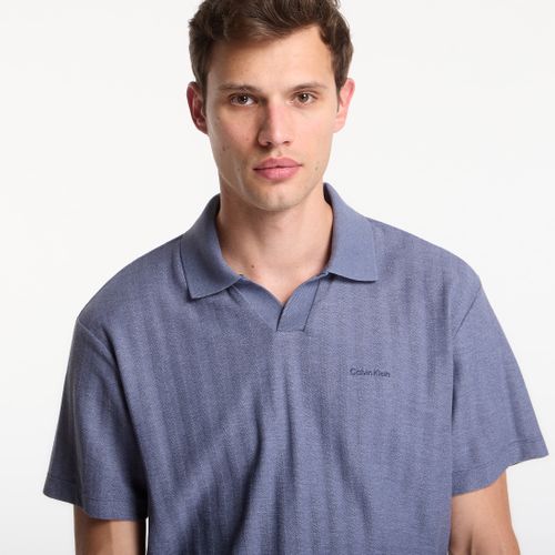T-shirt Ss Easy Vertical Stripe Textured Polo M - Calvin Klein - Modalova