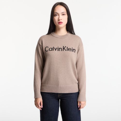 Chandail Jeans Contrast Logo Ls Sweater M - Calvin Klein - Modalova