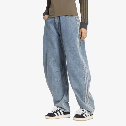 Pantalons adidas High Rise Barrel Leg Denim Jeans 25/30 - adidas Originals - Modalova