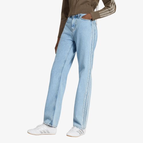 Pantalons adidas Firebird Mid Rise Straight Denim Pant 26/30 - adidas Originals - Modalova