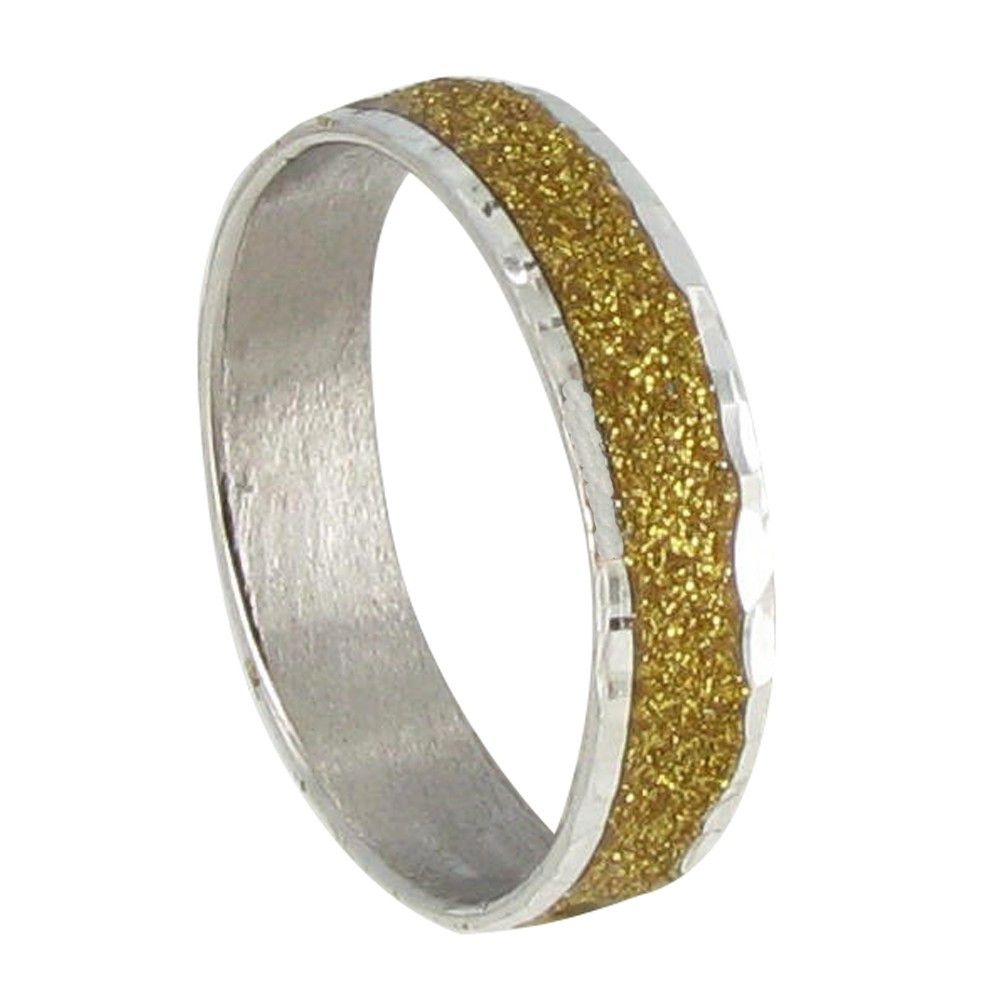 Bague Argent Paillettes Or - taille 50 - LES POULETTES BIJOUX - Modalova