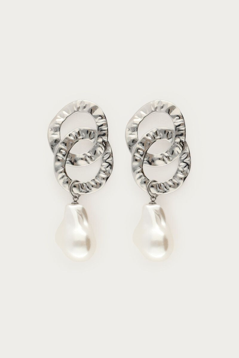 Boucles d'oreilles ovales avec perles fantaisie | - My jewellery - Modalova