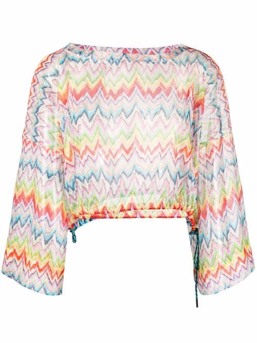 Haut crop à motif zigzag - Missoni - Modalova