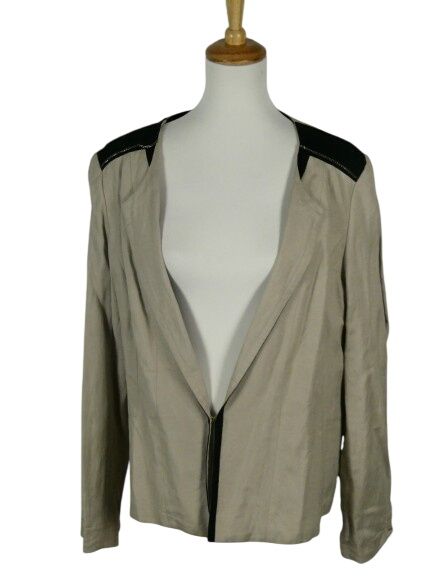 Gilet en lin  manches longues - Taille XL - jacqueline riu - Modalova