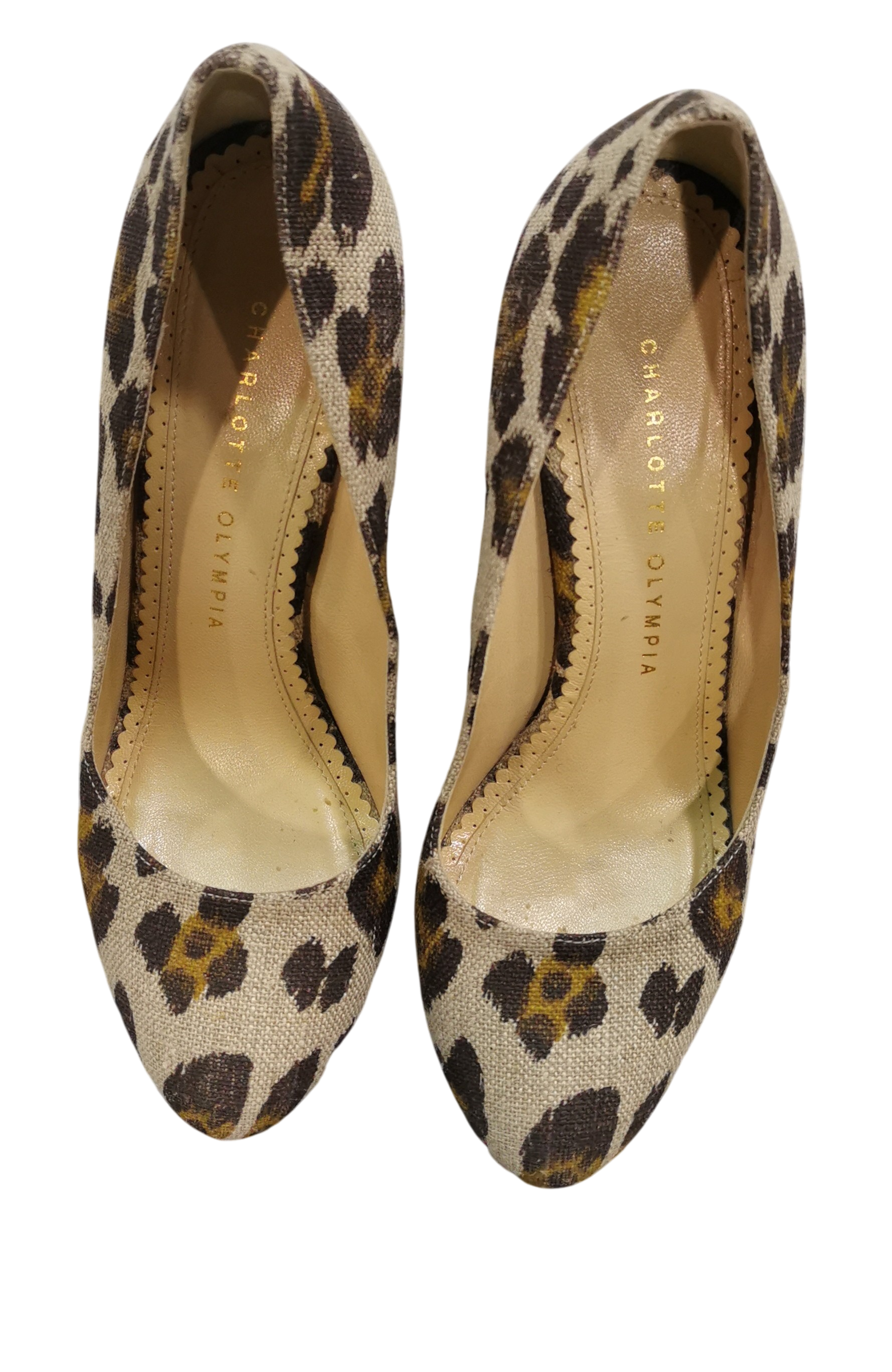 Escarpin lopard - Charlotte Olympia - 37 1/2 - Label Emmaus - Modalova