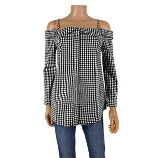 Chemisier  carreaux gris et noirs - Taille S - tally weijl - Modalova