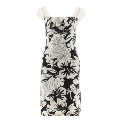 Robe bretelle blanche et noire imprime - taille 36 - etam - Modalova