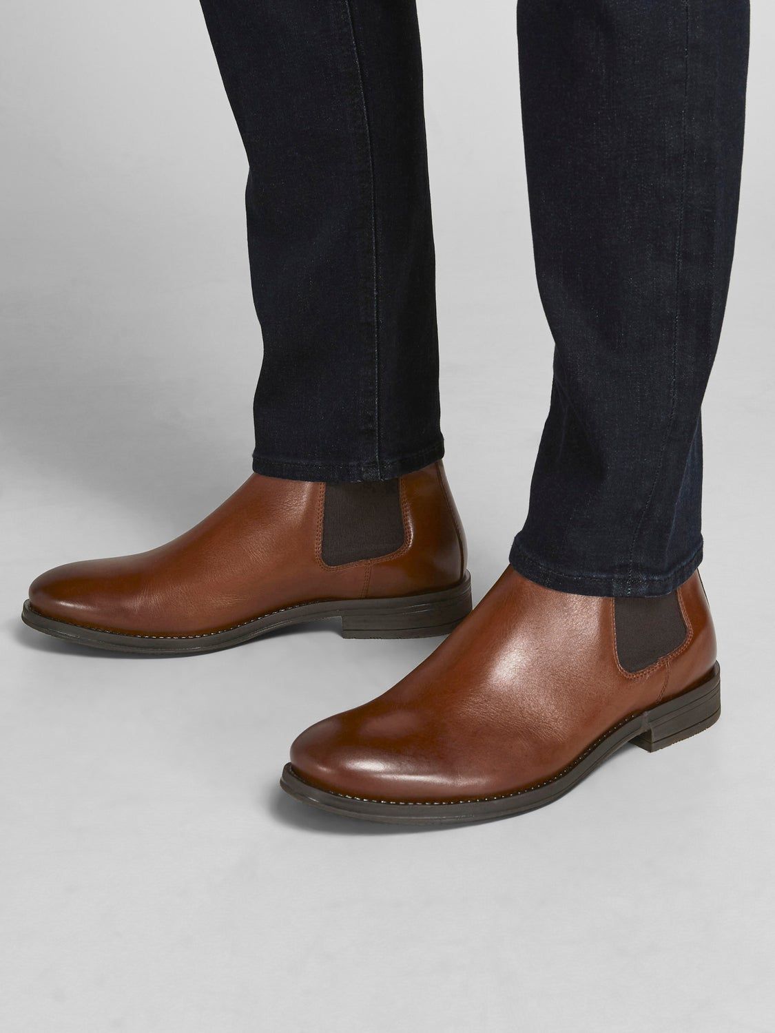 Bottines Chelsea Cuir - Jack & Jones - Modalova