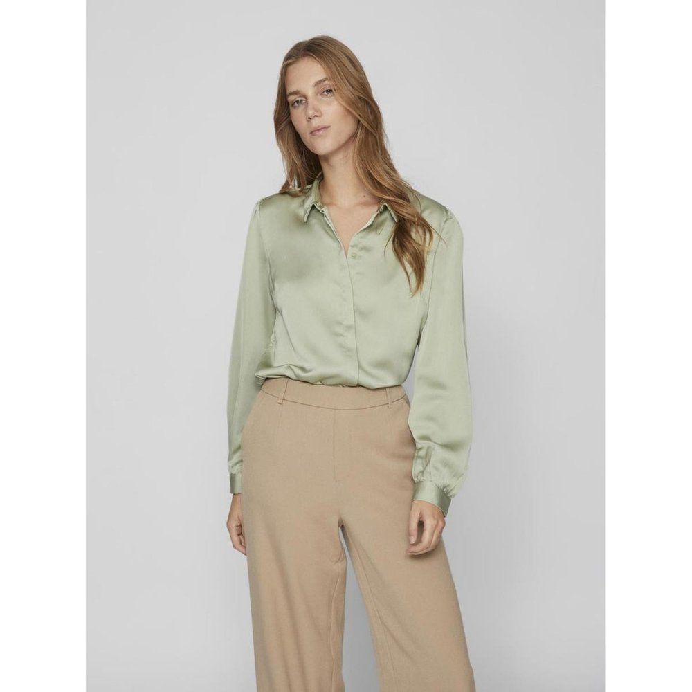 Blouse manches longues vert - Vila - Modalova