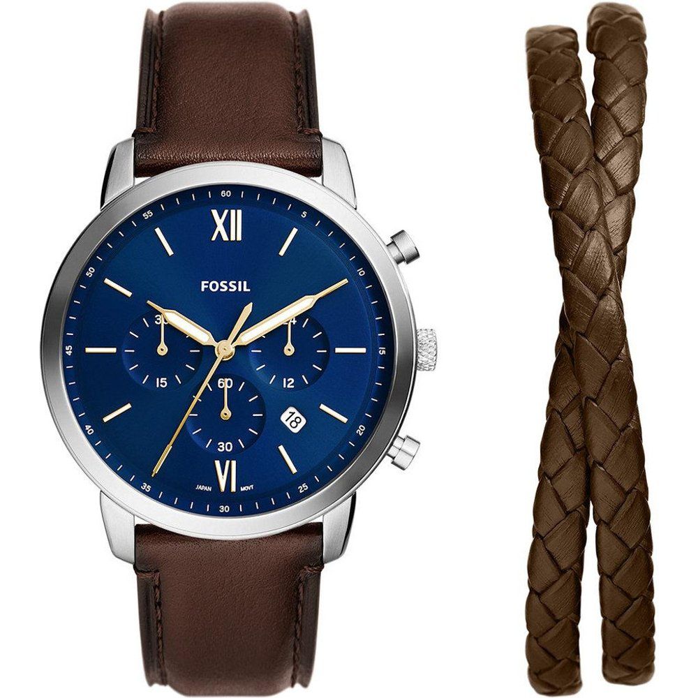 Montre Fossil FS6018SET - Bracelet Cuir - Fossil Montres - Modalova