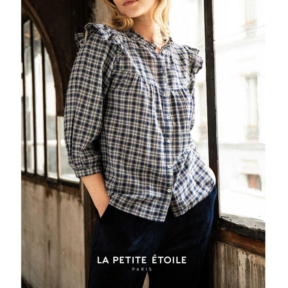 Blouse DAKOTA bleu en coton - La Petite Etoile - Modalova
