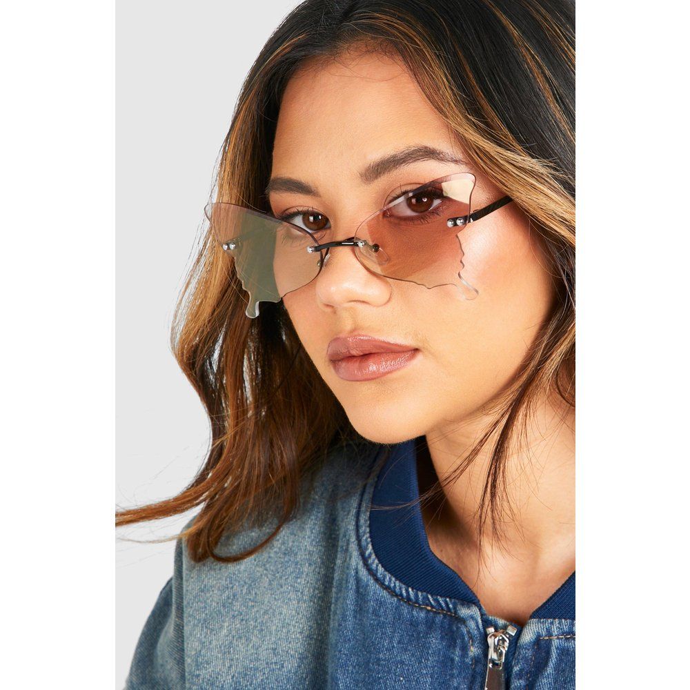 Lunettes De Soleil Papillon - One Size - boohoo - Modalova