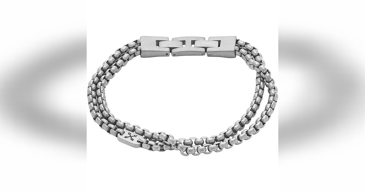 Bracelet Fossil Argenté pour Homme | Modalova