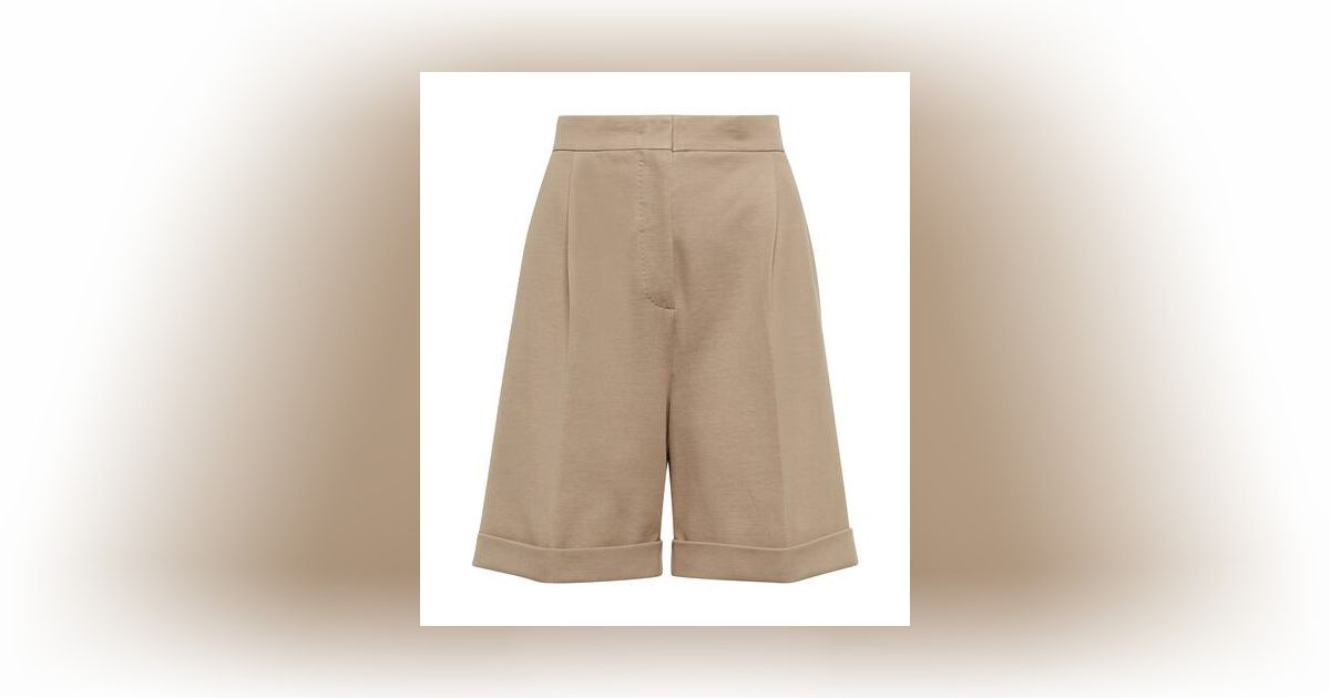Femme Vêtements Shorts Shorts longs et longueur genou Short cargo Luchino en coton melange Coton Max Mara en coloris Neutre 