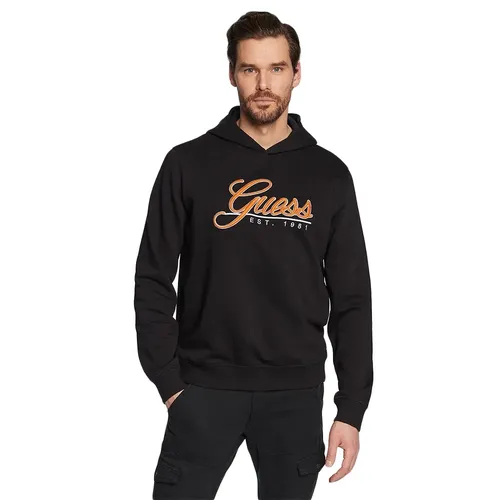 Sweat à Capuche Guess Femme XS Marron - Coupe Cropped, Manches Longues, Logo Imprimé